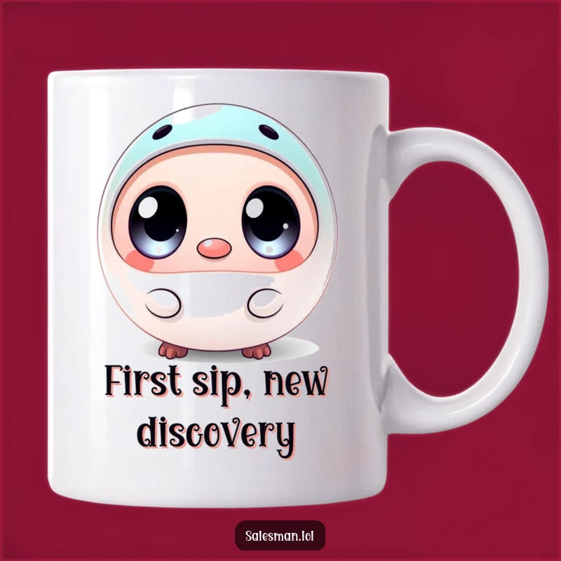 Funny Wide-Eyed Creature Mug: A Hilarious Gift for Scientists and Explorers