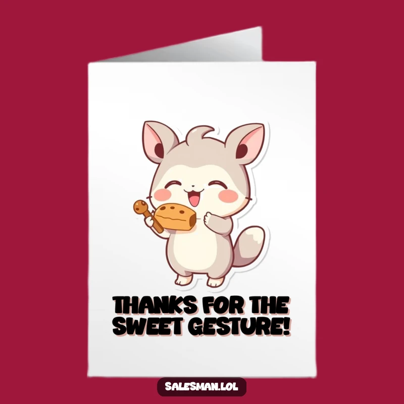 Free Printable Thank You Card: Creature Offers Tempting Treat Thanks