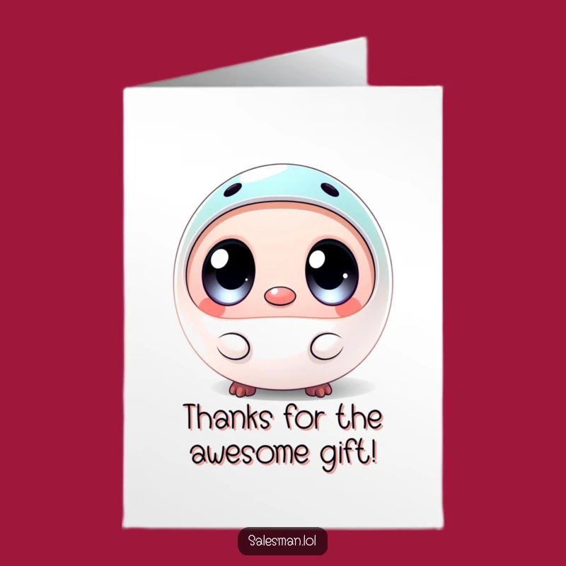Funny Free Printable Thank You Card: Creature Offers Shiny Sample Gift